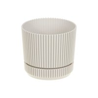 Кашпо IDEA СТРИП D110 мм, 0,6л с подставкой Кремовый М 3245