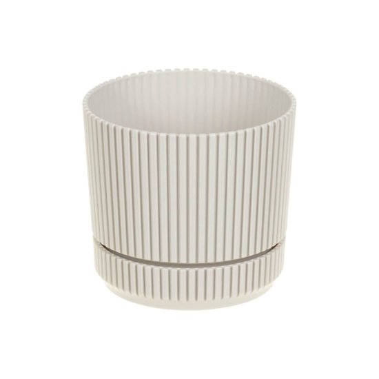 Кашпо IDEA СТРИП D110 мм, 0,6л с подставкой Кремовый М 3245