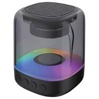 Акустическая система QUMO Bluetooth Plasma mini ВТ 0081 3 ВТ, объемное звучание, RGB подсветка отключаемая , MicroSD+Jack 3,5м