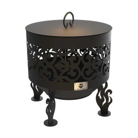 Комплект: костровая чаша с крышкой пламегасителем FIRE-HOUSE ажурная диаметр 80 см коническое дно