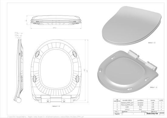 Сиденье для унитаза Cersanit Melar 64744 цвет белый