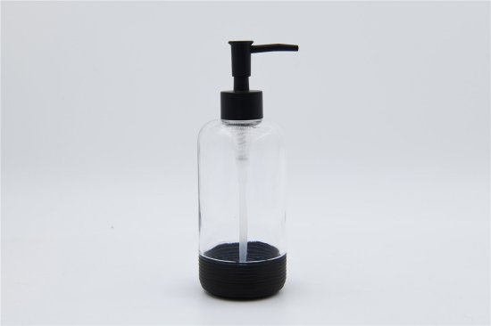 Дозатор для жидкого мыла Proffi Home Black Glass стекло цвет прозрачный/черный