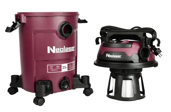 Пылесос строительный Neolaser NVC-25 NL, 1600 Вт, 25 л