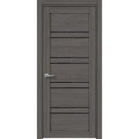 Дверь межкомнатная Соло 1 700х2000 мм ПВХ дуб элегансия серый со стеклом с замком