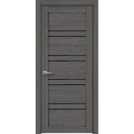 Дверь межкомнатная Соло 1 700х2000 мм ПВХ дуб элегансия серый со стеклом с замком