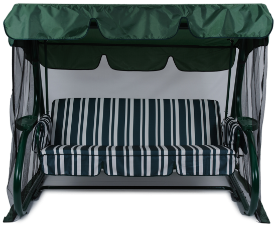 Качели садовые GreenGard София 2 3-х местные до 350 кг зеленый