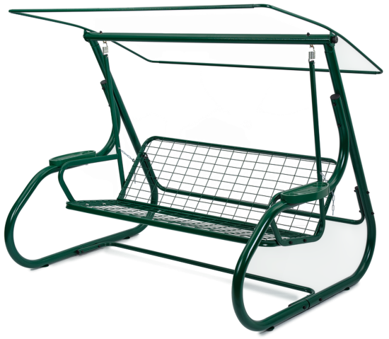 Качели садовые GreenGard София 2 3-х местные до 350 кг зеленый