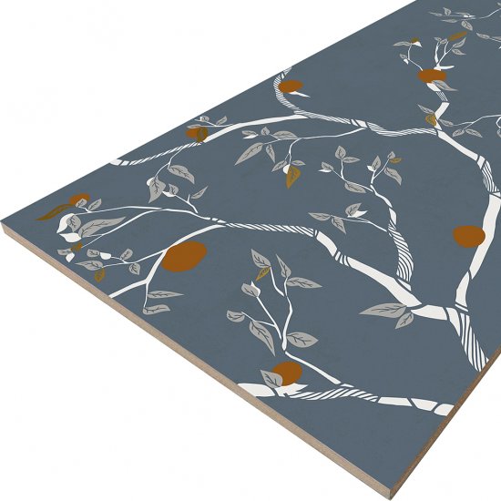 Панно настенное LB Ceramics Моррис 60x60.3 см глазурованный керамогранит матовый цвет синий комплект