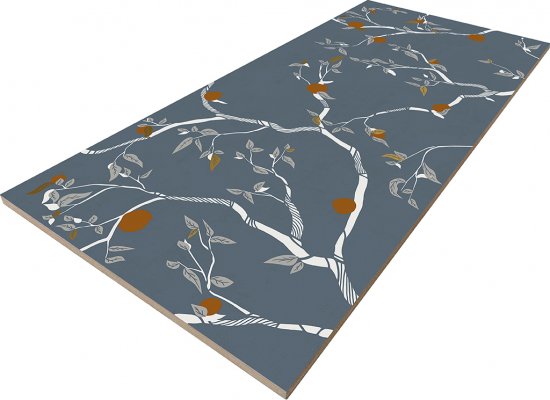 Панно настенное LB Ceramics Моррис 60x60.3 см глазурованный керамогранит матовый цвет синий комплект