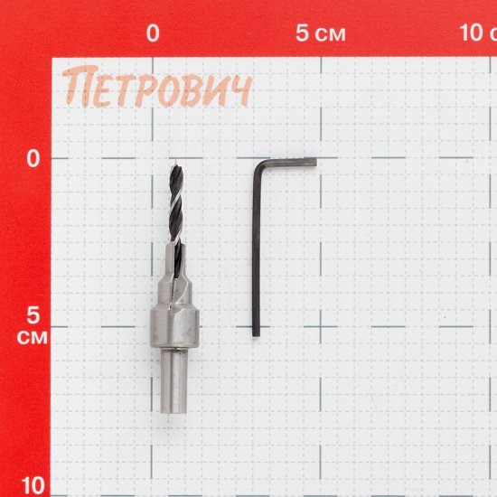 Сверло по дереву Vira 4,2х75 мм конфирмат для мебельной стяжки 6х50 мм с зенкером (552480)