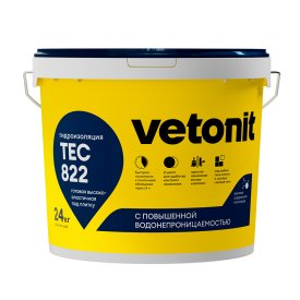 Гидроизоляция акриловая Vetonit Weber.tec 822 серая 24 кг