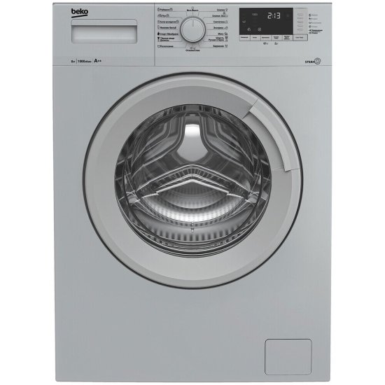 Стиральная машина Beko WSRE6512ZSS серебристая