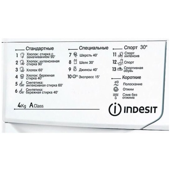 Стиральная машина Indesit IWUB 4085 белая
