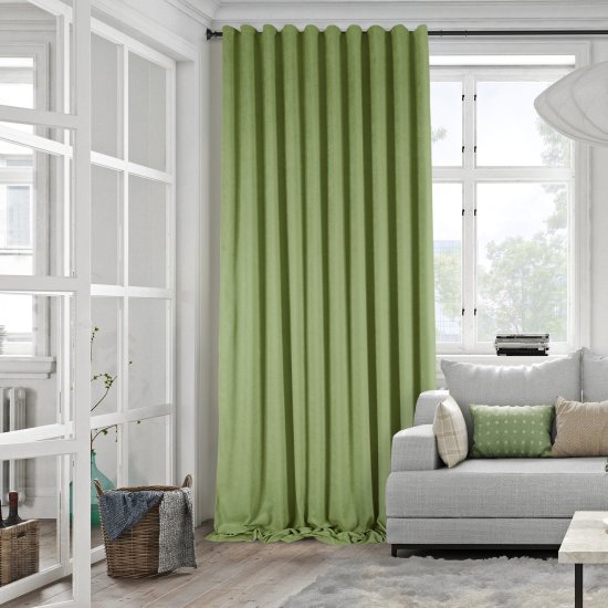 Штора на ленте со скрытыми петлями KREAFORTA Рим 200x310 см цвет лайм