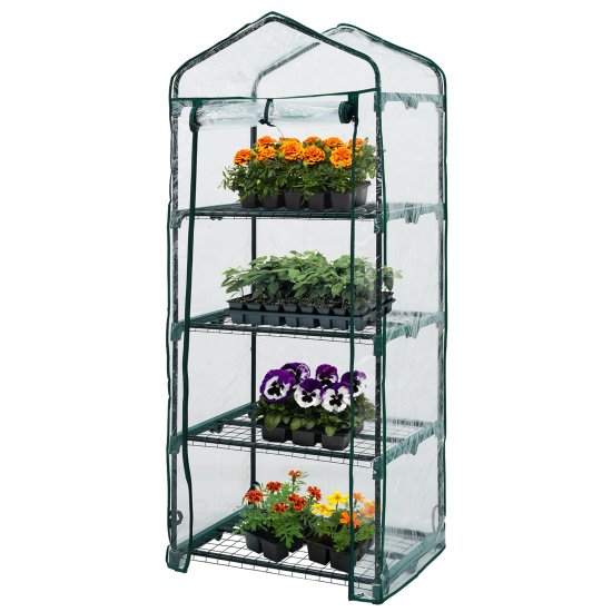 Балконная теплица Маргарита пластик/металл 700x80 мм цвет зеленый