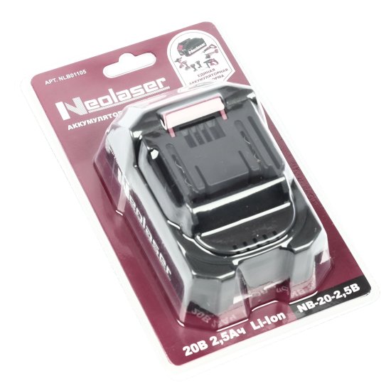 Аккумулятор Neolaser NB-20-2.5B 20 В Li-ion 2.5 Ач