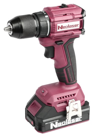 Дрель-шуруповерт аккумуляторная бесщеточная Neolaser NCDB-50-T, 20 В Li-ion 2x2.5 Ач фонарь в комплекте
