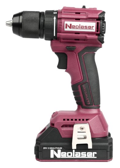 Дрель-шуруповерт аккумуляторная бесщеточная Neolaser NCDB-50-T, 20 В Li-ion 2x2.5 Ач фонарь в комплекте