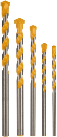 Набор сверл по бетону Kranz KR-91-0411, 5 шт.