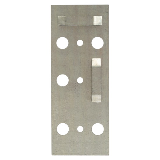 Пластина для крепления зеркал 130x50 мм металл цвет серебро