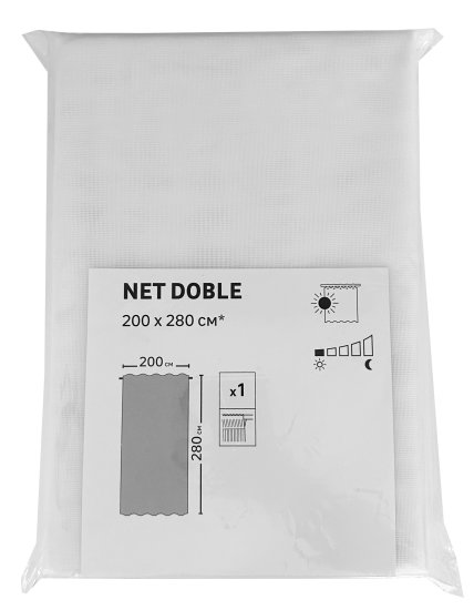 Тюль на кулиске KREAFORTA Net Doble 200x280 см цвет белый