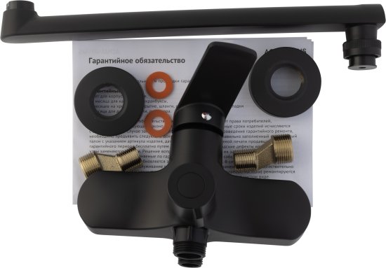 Смеситель для ванны Aqua-Rivus Учар AR-2021e-b однорычажный универсальный цвет черный матовый