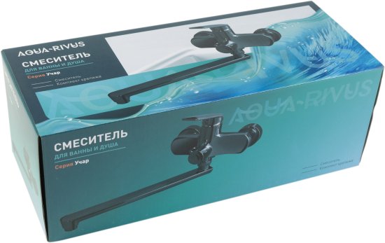 Смеситель для ванны Aqua-Rivus Учар AR-2021e-b однорычажный универсальный цвет черный матовый