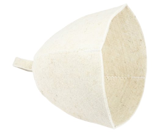 Шапка для бани войлок цвет белый