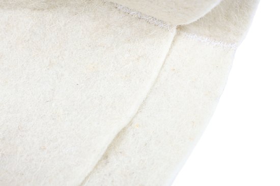 Шапка для бани войлок цвет белый