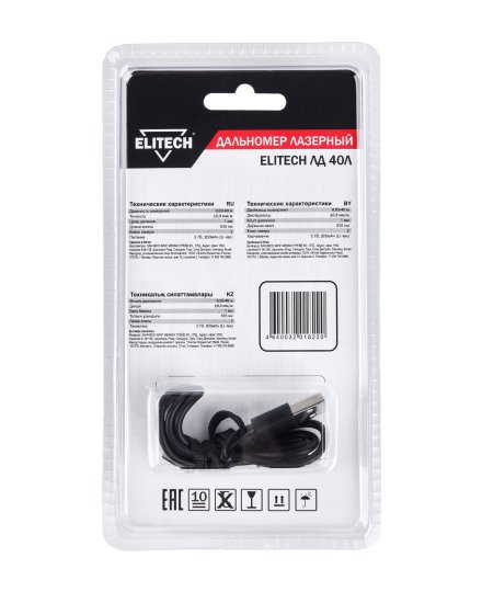 Дальномер лазерный Elitech ЛД40Л, 40 м