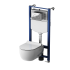 Комплект инсталляция с унитазом AM.PM Pulse Flashclean IS3LM0151.9P1702 безободковый с микролифтом клавиша цвет хром