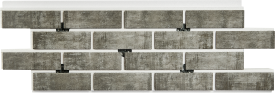 Термопанель рядовая Мосстрой-31 Brick Wall серый 118x41x5 см
