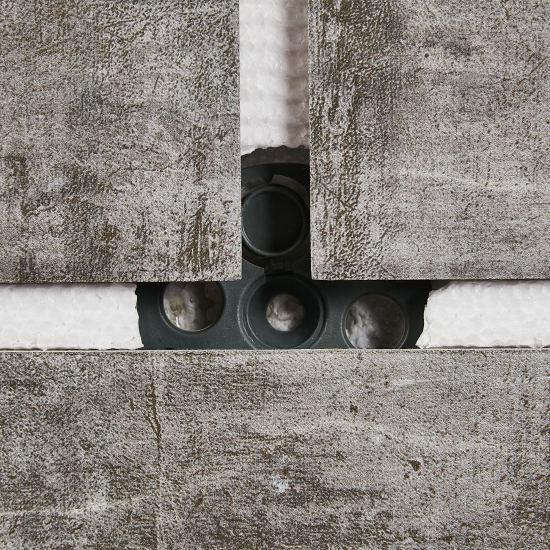 Термопанель рядовая Мосстрой-31 Brick Wall серый 118x41x5 см