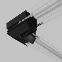 Внутренний угловой коннектор в натяжной потолок для шинопровода Elektrostandard Slim Magnetic 85124/00 черный