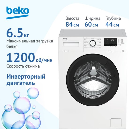 Стиральная машина Beko WSRE6H612ZAWI белая