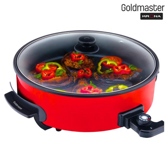 Электросковорода Goldmaster Bereket красная