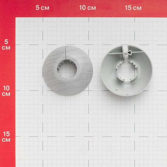Обвод для труб ПВХ декоративный 22 мм аустер (2 шт.)