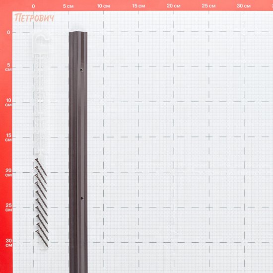 Порог алюминиевый угловой наружный 19х19х1800 мм венге