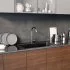 Смеситель для кухни Mixline графит с высоким изливом однорычажный (553817)