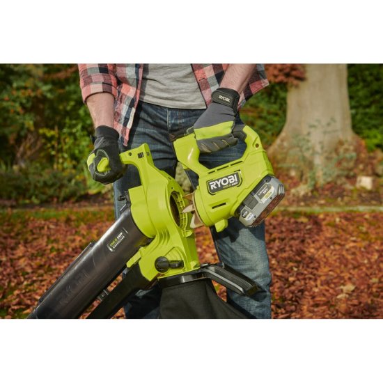 Бесщеточный садовый пылесос-воздуходувка Ryobi ONE+ 18В RY18BVXA-150