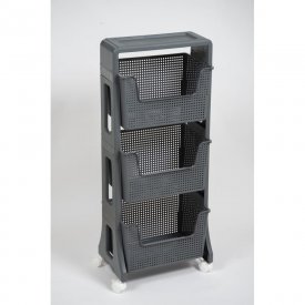 Напольная трехярусная этажерка Violet Лофт