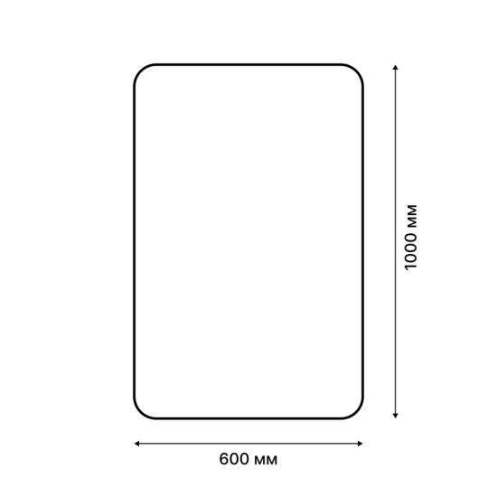 Коврик для ванной серый 100х60 см Fora Fluffy (FOR-COTTON-FLF-60-100SL)