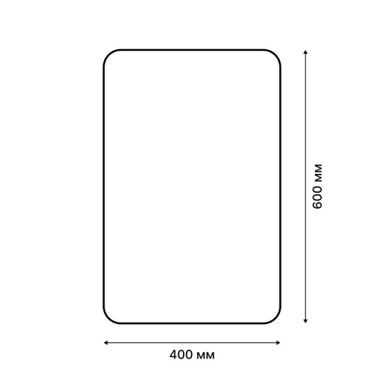 Коврик для ванной черный 60х40 см Fora Black (FOR-MCF-4060BLACK)