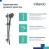 Душевой комплект Milardo Ideal Spa с лейкой со стойкой с мыльницей черный (ILS3B70M16)