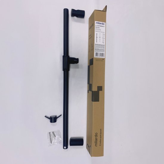 Штанга для душа Milardo Ideal Spa 700 мм без мыльницы металл черный (ILS70B0M17)