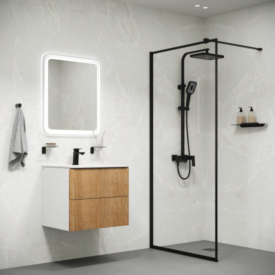 Душевая система Iddis Brent BREBL3Fi06 со смесителем 1 режим цвет черный