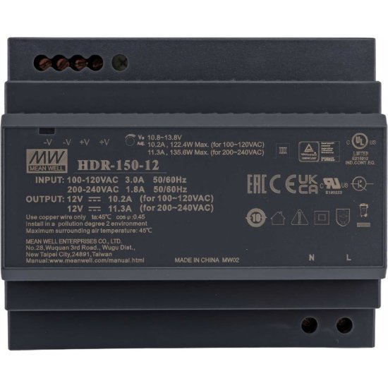 Источник питания Mean Well HDR-150-12