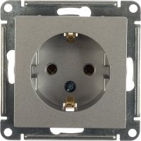 Одноместная розетка Systeme Electric СП ATLAS DESIGN