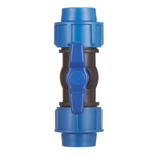 Кран шаровой ПНД компрессионный 25х25 мм