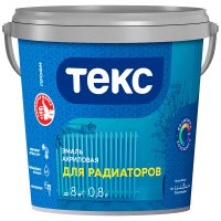 Эмаль для радиаторов Текс Профи база А белая полуглянцевая акриловая 0,8 л